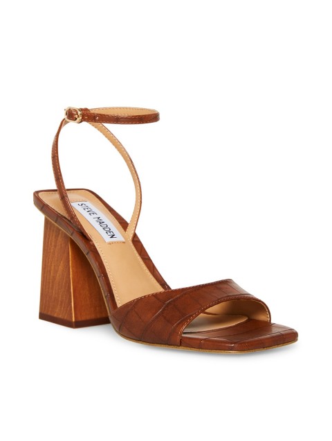 STEVE MADDEN Brown leather women's sandals STEVE MADDEN Brown leather women's sandals