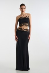 STUDIO 83 Amanda Lace Skirt Black