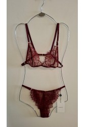 STUDIO 83 Triangle Bralet and Underwear Bordeaux