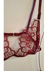 STUDIO 83 Triangle Bralet and Underwear Bordeaux