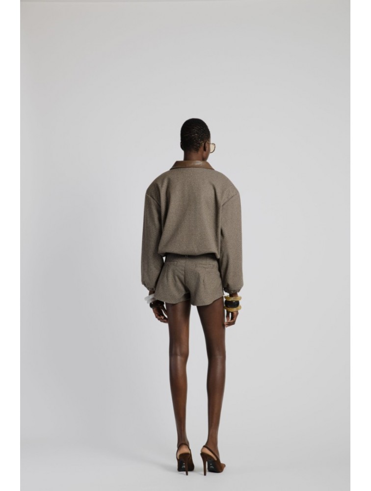 STUDIO 83 Brown Shorts Καφέ Σορτς