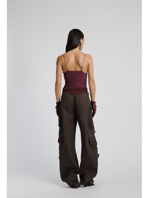 STUDIO 83 Callie Body Burgundy Μπορντώ Τοπ