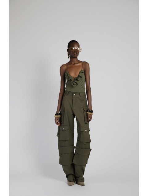 STUDIO 83 Callie Body Khaki Χακί Τοπ