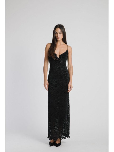 STUDIO 83 Callista Lace Black Dress Μαύρο Δαντέλα Φόρεμα