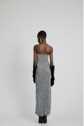 STUDIO 83 Callista Lace Grey Dress Γκρι Δαντέλα Φόρεμα