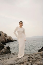 STUDIO 83 Sifnos White Maxi Dress Μάξι Λευκό Φόρεμα