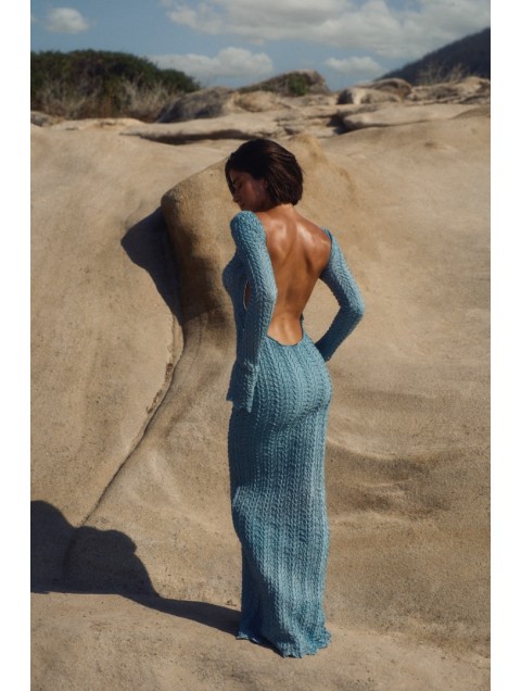 STUDIO 83 Sifnos Petrol Dress Πετρόλ Φόρεμα