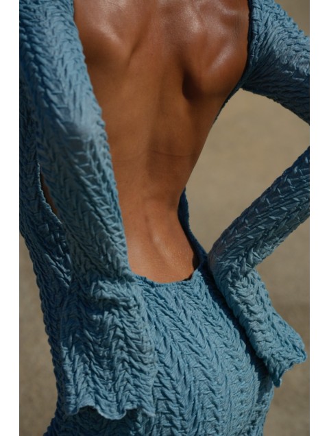 STUDIO 83 Sifnos Petrol Dress Πετρόλ Φόρεμα