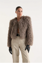 STUDIO 83 Grey Degrade Fur  Γκρι Ντεγραντέ Γούνα