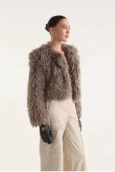 STUDIO 83 Grey Degrade Fur  Γκρι Ντεγραντέ Γούνα