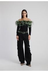 STUDIO 83 Feather Top Green