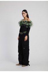 STUDIO 83 Feather Top Green