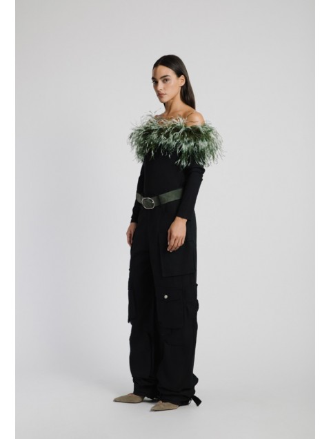 STUDIO 83 Feather Top Green