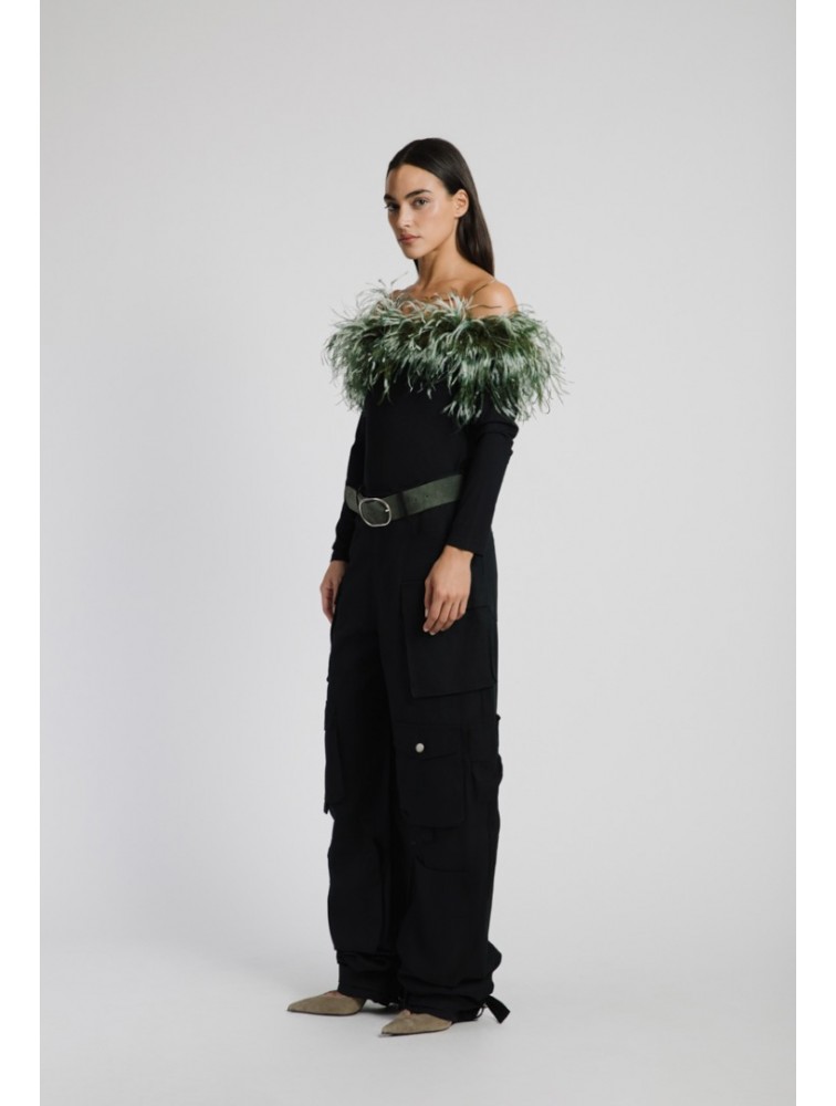 STUDIO 83 Feather Top Green