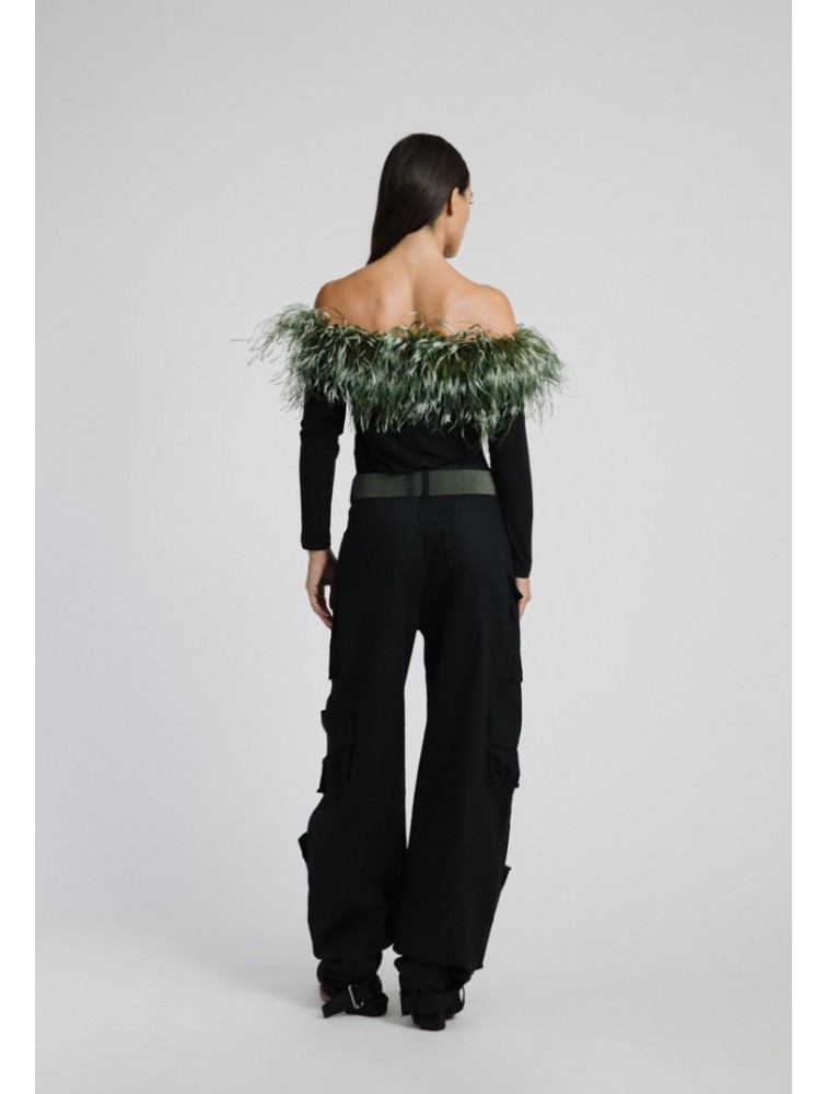 STUDIO 83 Feather Top Green