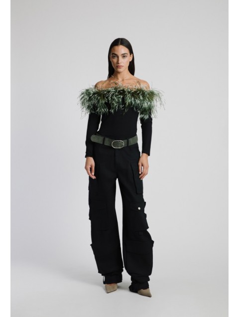 STUDIO 83 Feather Top Green