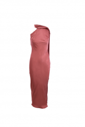 STUDIO 83 Maggie Maxi Satin Brown Σατέν Φόρεμα Καφέ