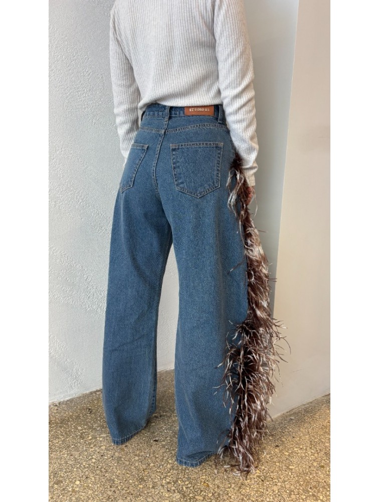 STUDIO 83 Feather Jean Brown