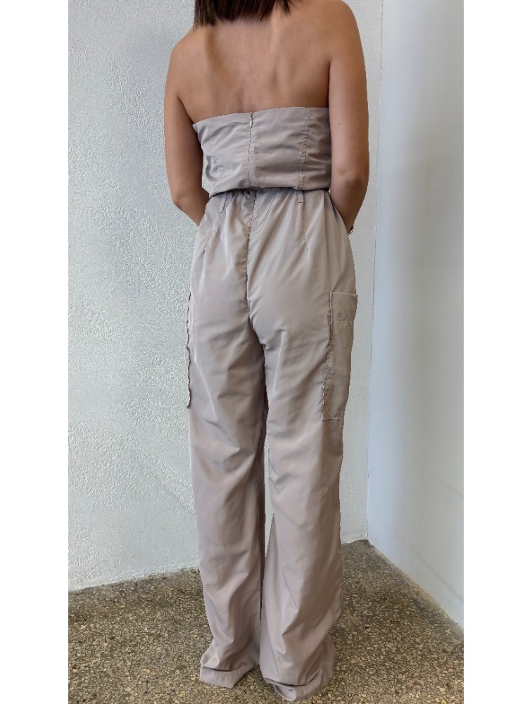 STUDIO 83 Ophelia Jumpsuit Μπεζ Ολόσωμη Φόρμα