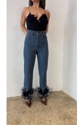 STUDIO 83 Feather Jean Black