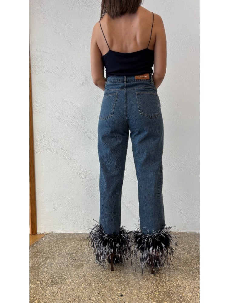 STUDIO 83 Feather Jean Black