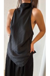 STUDIO 83 Satin Top Black
