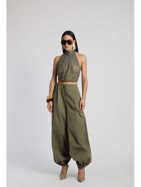 STUDIO 83 Jazmin Pants Χακί Παντελόνι