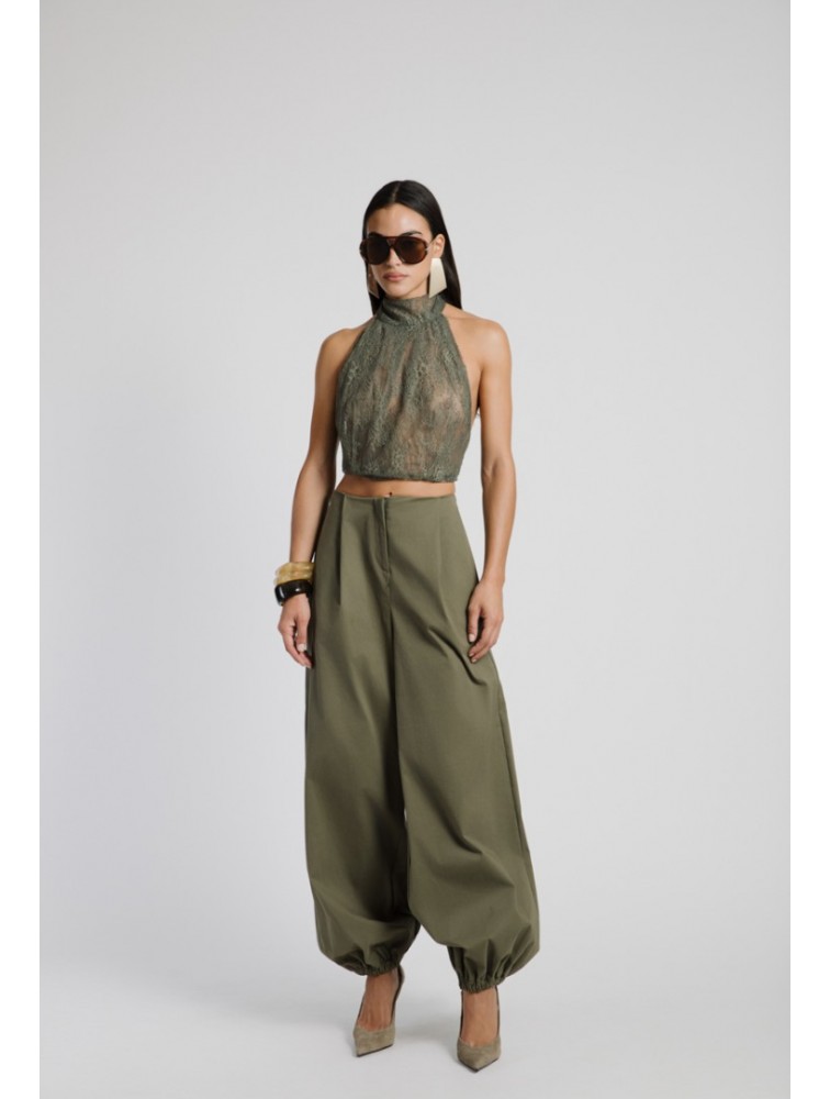 STUDIO 83 Jazmin Pants Χακί Παντελόνι