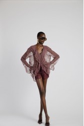 STUDIO 83 Lace Shirt Dusty Rose