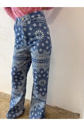 STUDIO 83 Badana Flare Pants Blue