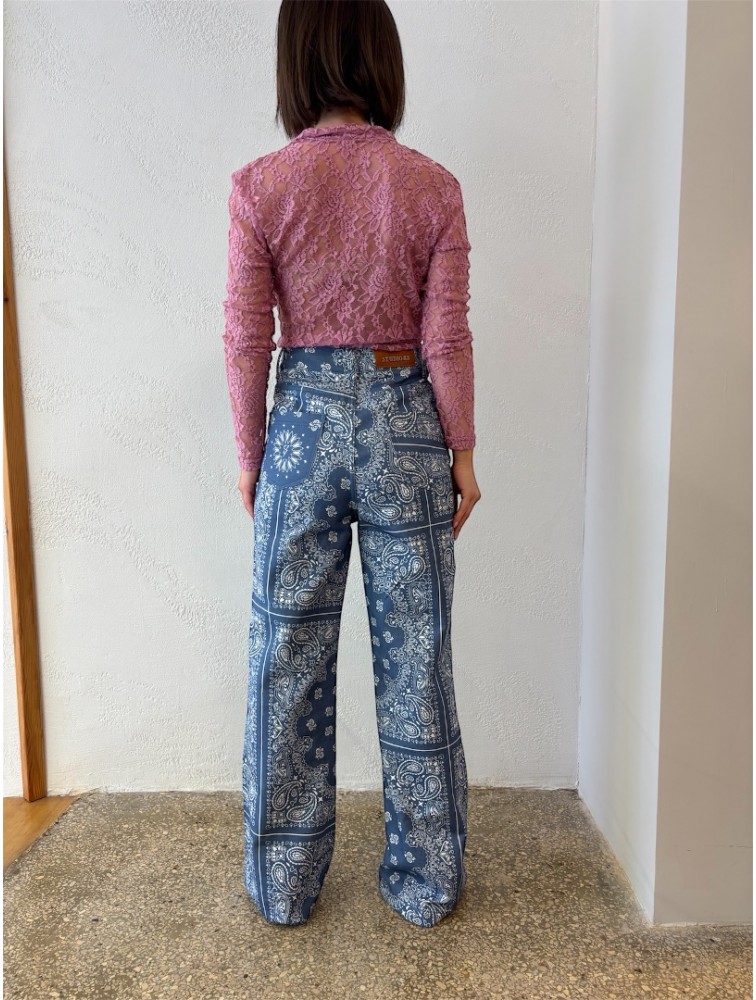 STUDIO 83 Badana Flare Pants Blue