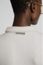 STUDIO 83 Rib Body Crema Κρεμ Τοπ