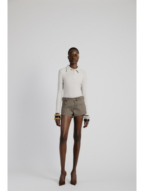 STUDIO 83 Rib Body Crema Κρεμ Τοπ