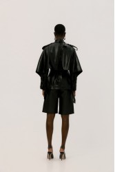 STUDIO 83 Bat Leather Jacket Black Μαύρο Δερμάτινο Τζάκετ