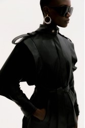 STUDIO 83 Bat Leather Jacket Black Μαύρο Δερμάτινο Τζάκετ