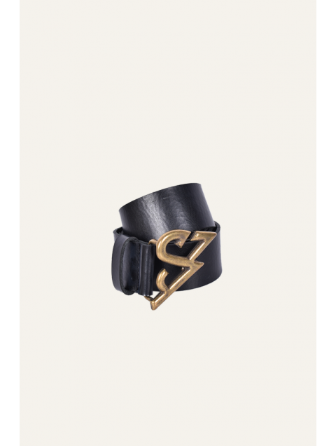 STUDIO 83 Black leather belt Black leather women's belt