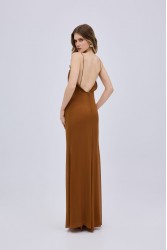 STUDIO 83 Capri Linings Dress Brown Καφέ Φόρεμα
