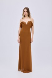STUDIO 83 Capri Linings Dress Brown Καφέ Φόρεμα