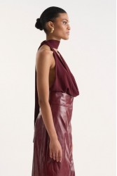 STUDIO 83 Chloe Top Bordeaux Μπορντώ Τοπ