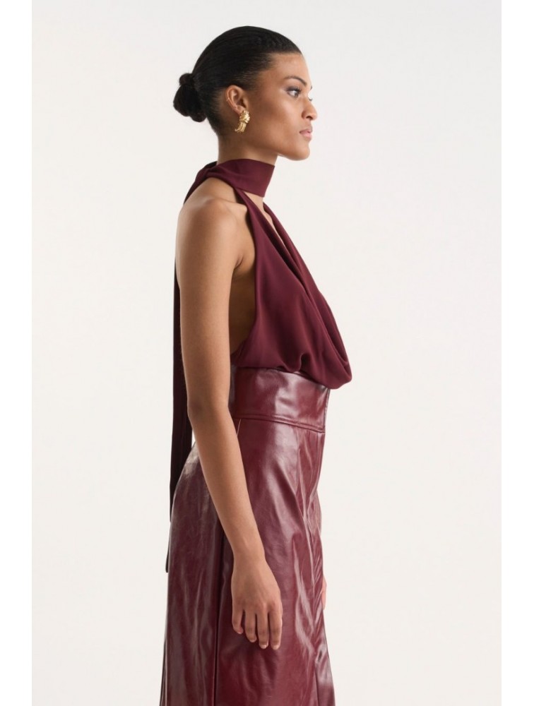 STUDIO 83 Chloe Top Bordeaux Μπορντώ Τοπ