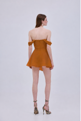 STUDIO 83 Daria Corcet Mini Dress Tabac