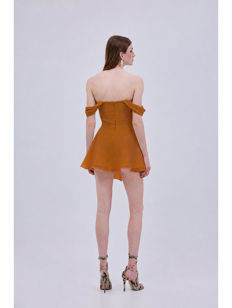 STUDIO 83 Daria Corcet Mini Dress Tabac