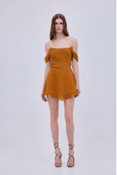 STUDIO 83 Daria Corcet Mini Dress Tabac