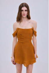 STUDIO 83 Daria Corcet Mini Dress Tabac