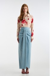 STUDIO 83 Denim Long Skirt