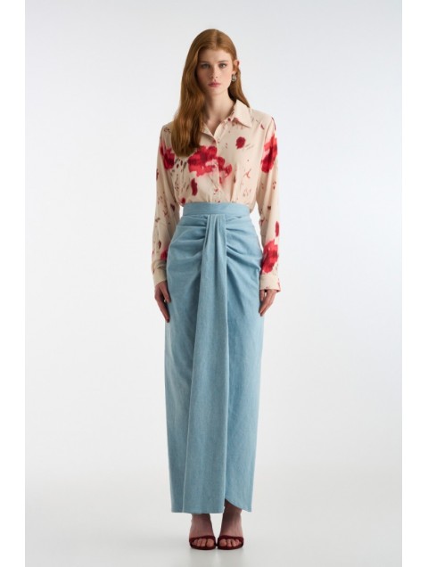 STUDIO 83 Denim Long Skirt