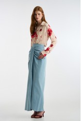 STUDIO 83 Denim Long Skirt