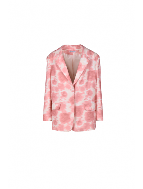 STUDIO 83 Flower Blazer Coral Κοραλί Μπλέιζερ