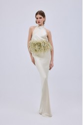 STUDIO 83 Halter Ivory Jasmine Dress