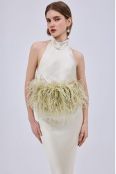 STUDIO 83 Halter Ivory Jasmine Dress